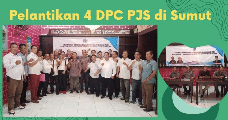 Jhon Damanik Lantik Pengurus 4 DPC PJS Se Sumatera Utara