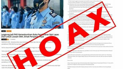 Kemenkumham Pastikan Penerimaan CPNS Yang Beredar di Sosmed Hoax