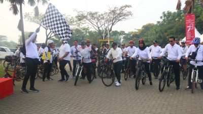 Rangkaian HUT Kemenkumham ke 78, Lapas Kelas II Tangerang Ikuti Giat Sepeda Sehat