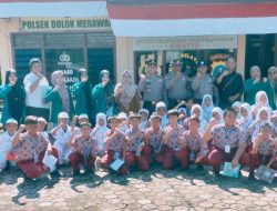 Kapolsek Terima Kunjungan Siswa SD Negeri Gunung Para Bersama Mahasiswa KKN Universitas Al-Hikmah Tebing Tinggi