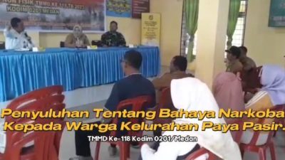 Penyuluhan Bahaya Narkoba TMMD Ke-118 Kodim 0201/Medan