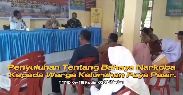 Penyuluhan Bahaya Narkoba TMMD Ke-118 Kodim 0201/Medan