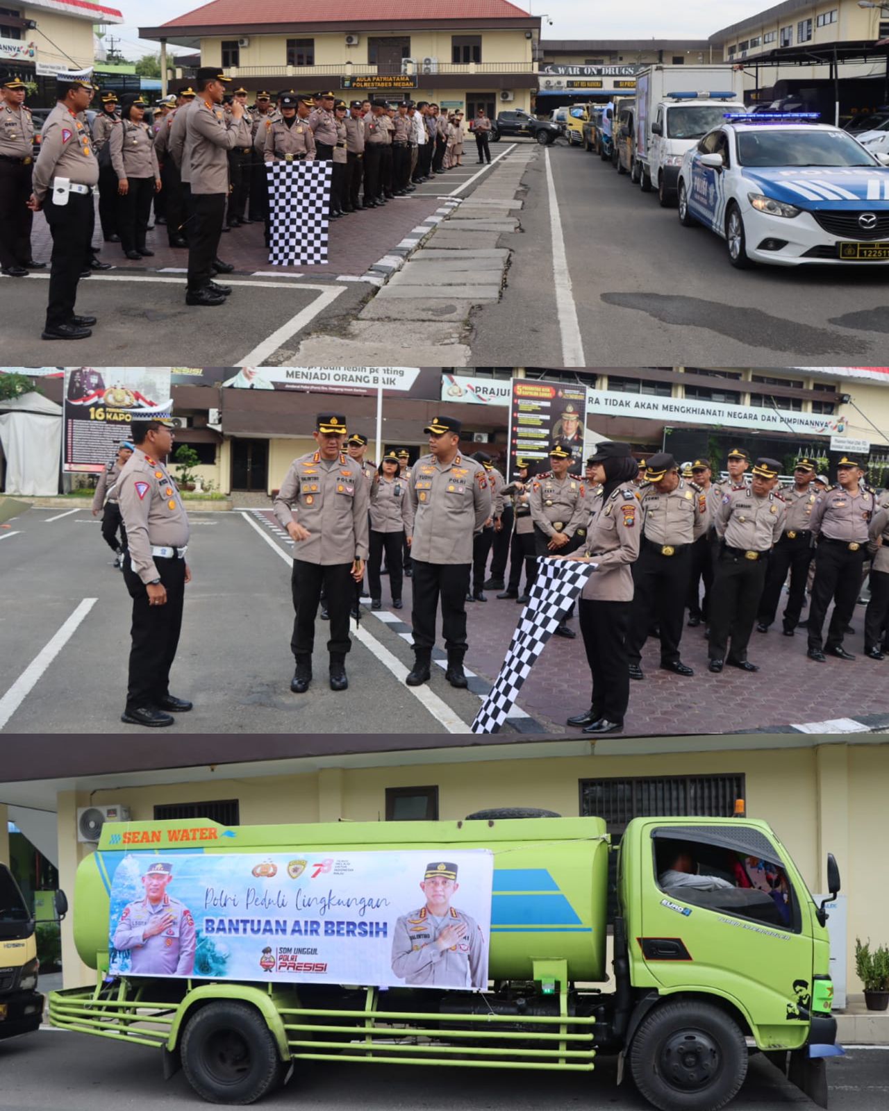 Kapolrestabes Medan Salurkan Mobil Bakti Sosial Berisi Air Bersih dan Buku