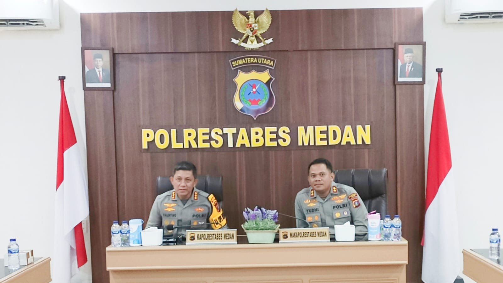 Kapolrestabes Medan Hadiri Pembukaan Rakernis Baharkam Polri T.A 2023 Via Zoom