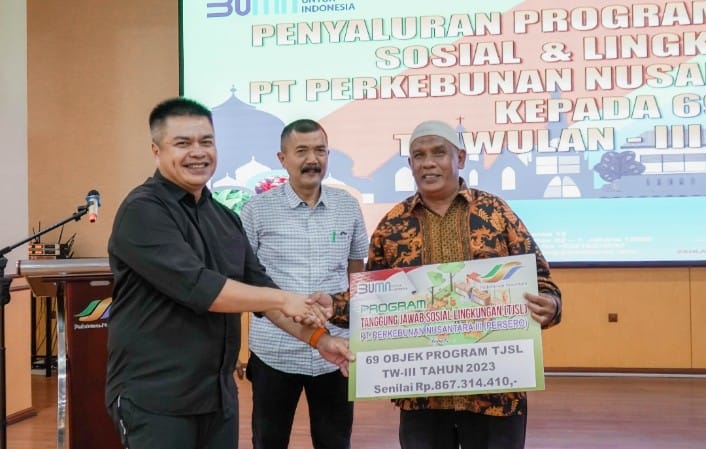 PTPN III Salurkan Dana Program TJSL Periode Triwulan III Tahun 2023 Kepada 69 Objek Penerima