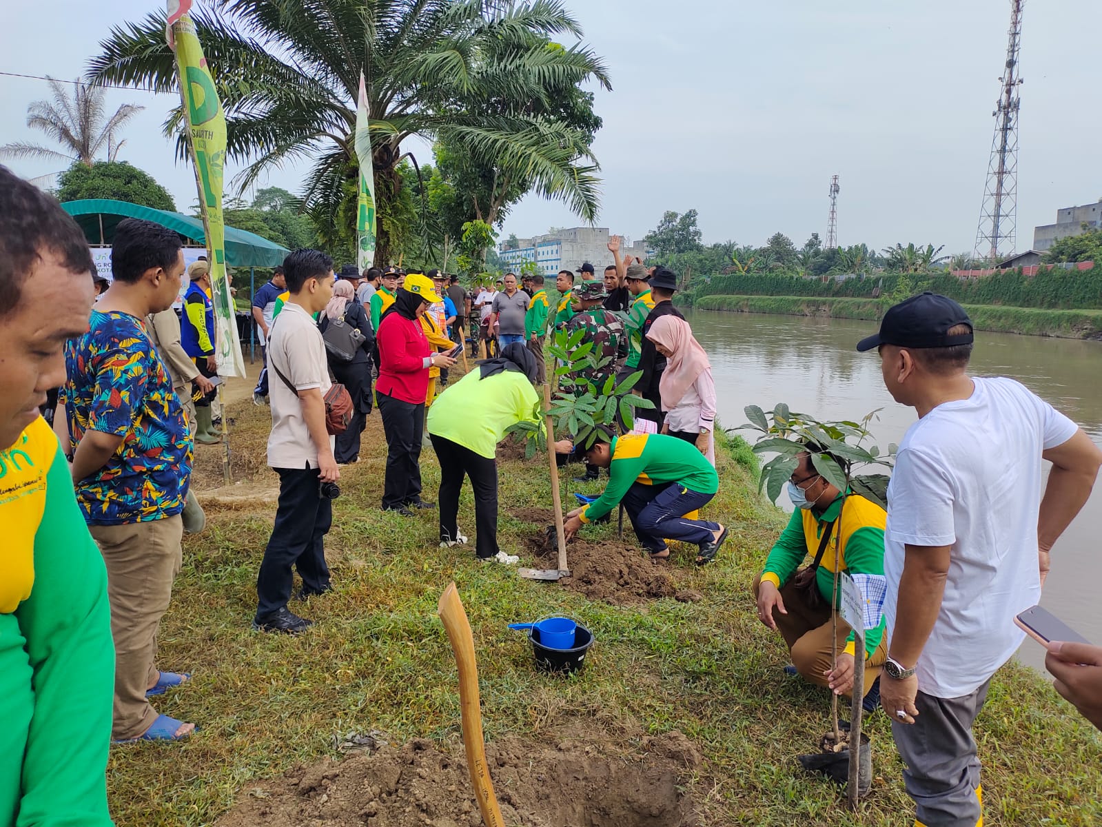 Polres Tebing Tinggi Hadiri Gerakan Gotong Royong Bersama Masyarakat seKota Tebing Tinggi