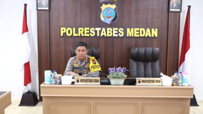 Kapolrestabes Medan Ikuti Zoom Meeting Lat Pra Ops Sikat Toba 2023 Bersama Kapolda Sumut