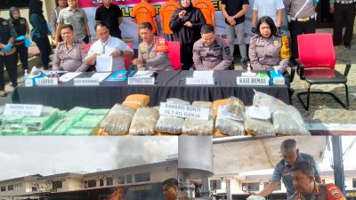 Polrestabes Medan Musnahkan Narkoba Seberat 65 Kilogram Jaringan Internasional Malaysia