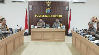 Tim Asistensi Korps Brimob Polri Sambangi Polrestabes Medan, Kabag Ops AKBP Yasir Ahmadi : Tingkatkan Patroli Presisi Tahapan Kampanye Pemilu