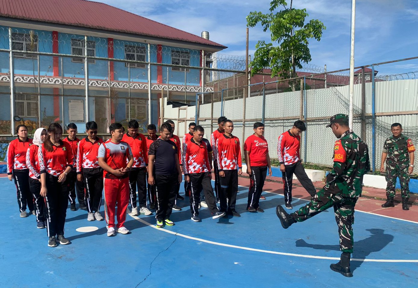 Jajaran Lapas Narkotika Pematang Siantar Adakan Giat Pembinaan Fisik, Mental dan Kedisiplinan Petugas