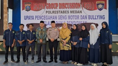 Polrestabes Medan Laksanakan FGD Guna Pencegahan Geng Motor dan Bullying Melalui Dunia Pendidikan