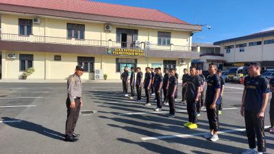 Polrestabes Medan Gelar Binlat Mandiri Bintara dan Tamtama Diktuk Gelombang I/2024