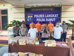 Polres Langkat Tangkap 66 Tersangka dari 57 Kasus Narkoba Selama Mei 2024