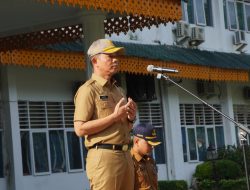 Pj. Bupati Langkat diwakili Sekda Amril dalam Apel Gabungan, mengajak masyarakat sukseskan Budidaya Udang