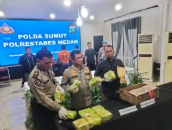 Polrestabes Medan Ringkus Komplotan Kurir Narkoba, 11 Kilogram Sabu disita