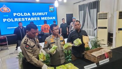 Polrestabes Medan Ringkus Komplotan Kurir Narkoba, 11 Kilogram Sabu disita