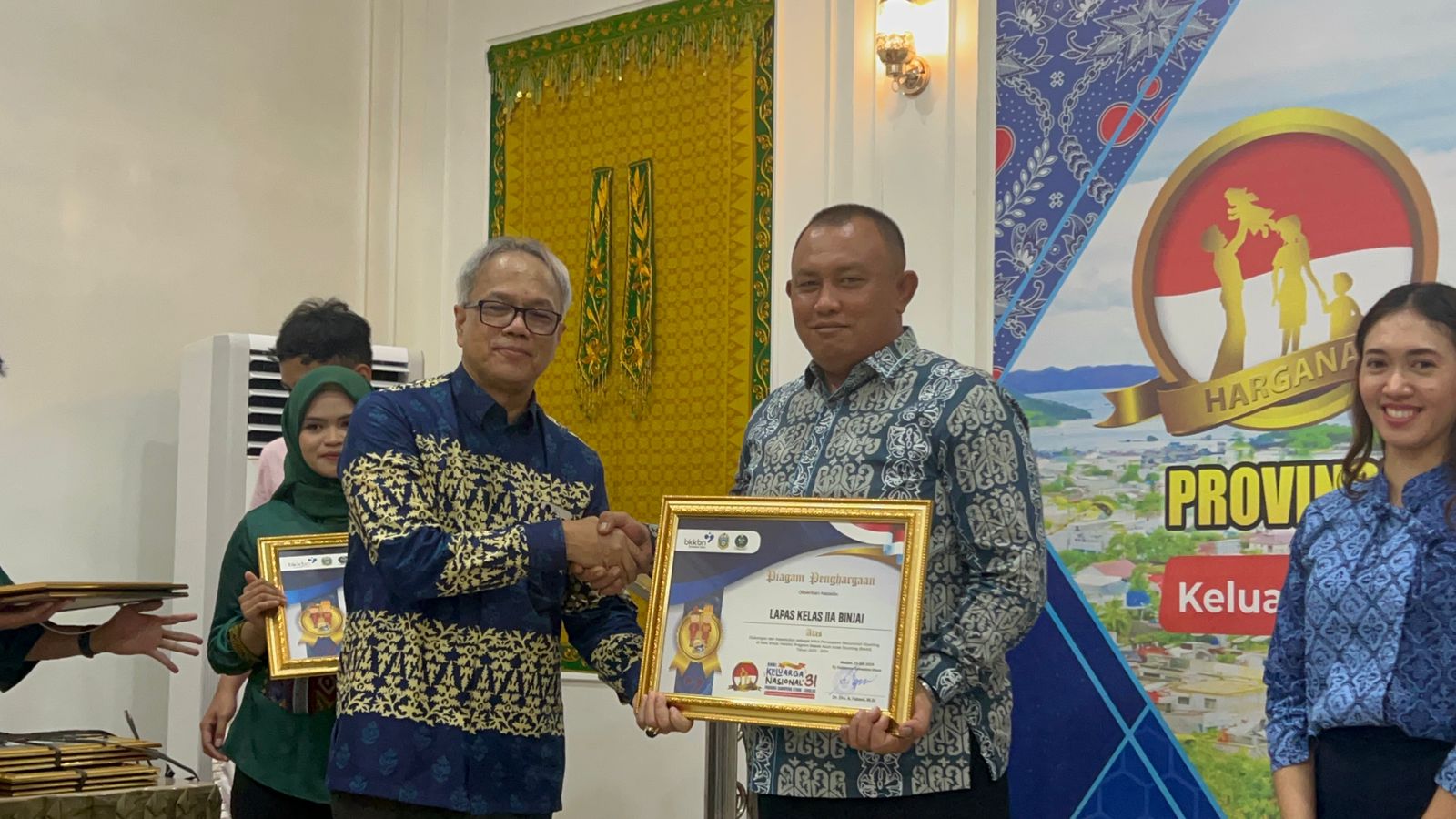 Kalapas Binjai Terima Penghargaan Sebagai Mitra Program Bapak Asuh Anak Stunting