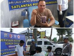 Meriahkan HUT Polantas Ke 69 Sat Lantas Polres Humbahas Gelar Aksi Donor Darah