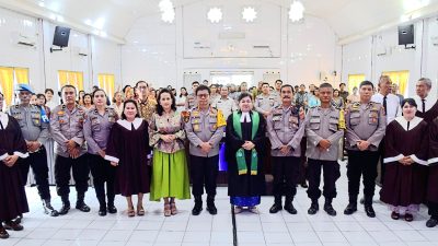 Minggu Kasih, Polda Sumut Kunjungi Gereja GKPI Jemaat Khusus Sentosa