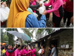 Bhayangkari Sumut Bantu Masyarakat Terdampak Banjir di Tebing Tinggi