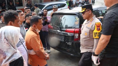 Begal Gorok Leher Pengemudi Taksi Online Ditangkap Jajaran Reskrim Polrestabes Medan