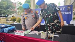 Sinergitas TNI-Polri, Gerebek 2 Sarang Narkoba di Medan