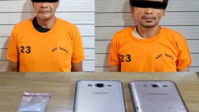 Satnarkoba Polrestabes Medan Ringkus 2 Orang Pengedar Sabu di Desa Tanjung Gusta