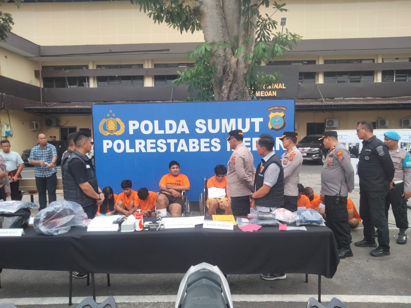 Tujuh Residivis Curanmor Ditembak, Puluhan Motor Hasil Kejahatan Diamankan