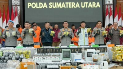 Polda Sumut Ungkap 3.078 Kasus Narkoba Dalam 6 Bulan, 1,6 Ton Barang Bukti Disita