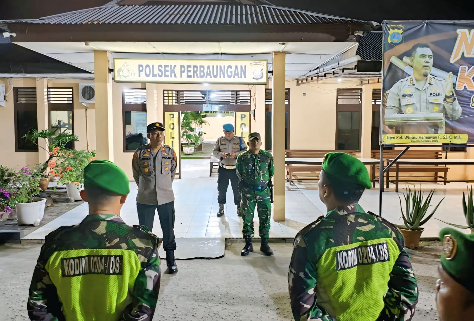 Polsek Perbaungan dan Koramil 07 Gelar Patroli Gabungan, Warga Apresiasi Rasa Aman