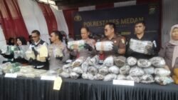 Polrestabes Medan Musnahkan Narkotika Jenis Sabu Sebanyak 29.731,65 gram, 19.800 butir Ekstasi dan 22.750 gram Ganja