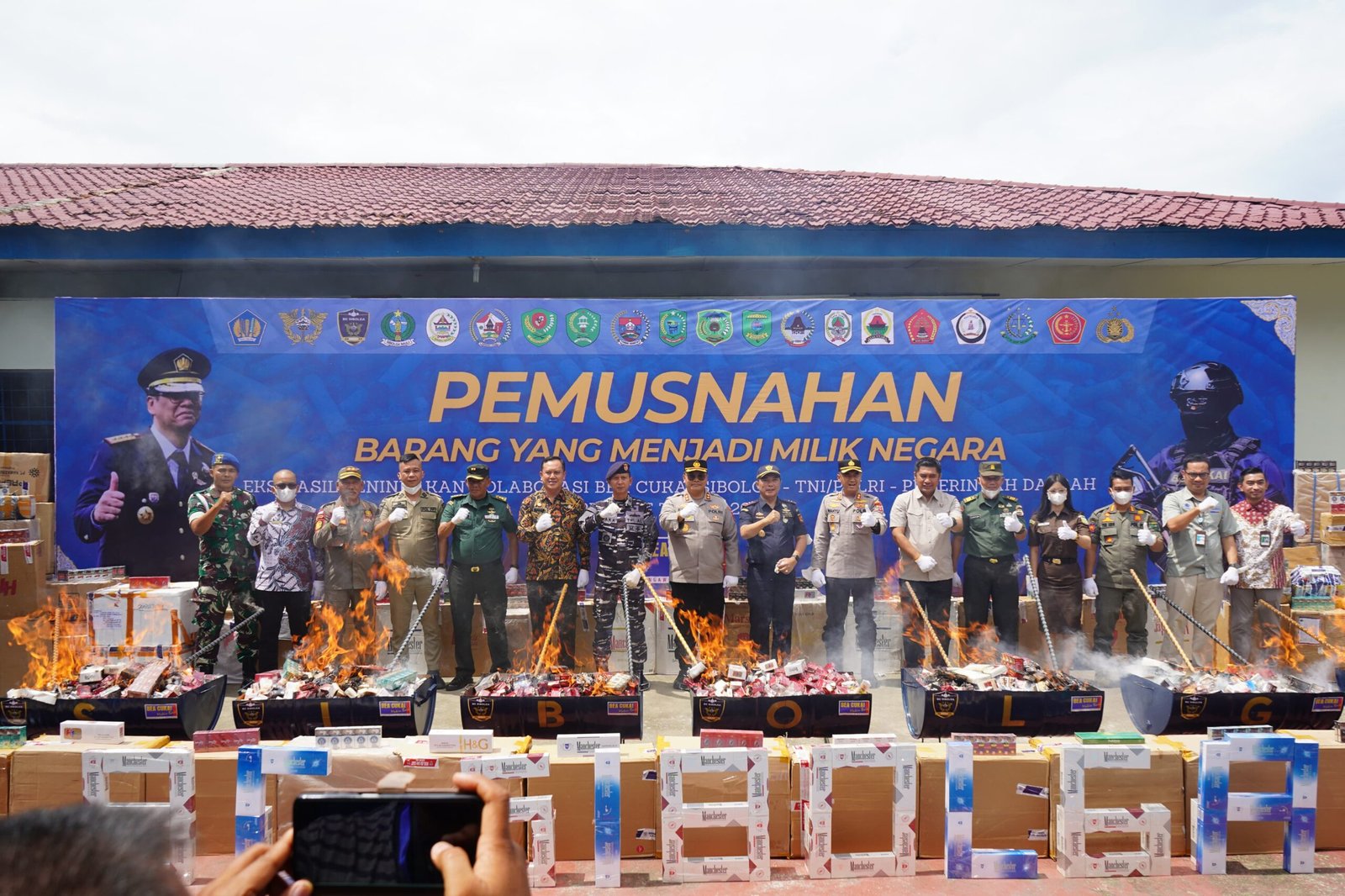 Bea Cukai Sibolga Berantas Rokok Ilegal, Musnahkan Barang Bukti 1,8 Miliar