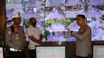 Kapolrestabes Medan Tinjau Strong Point dan Pengecekan ATCS di Kawasan Balai Kota