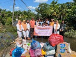 Keluarga Besar Dharma Wanita Persatuan Lapas Kelas IIA Binjai melakukan Penyaluran Bantuan Sosial Bagi Korban Banjir