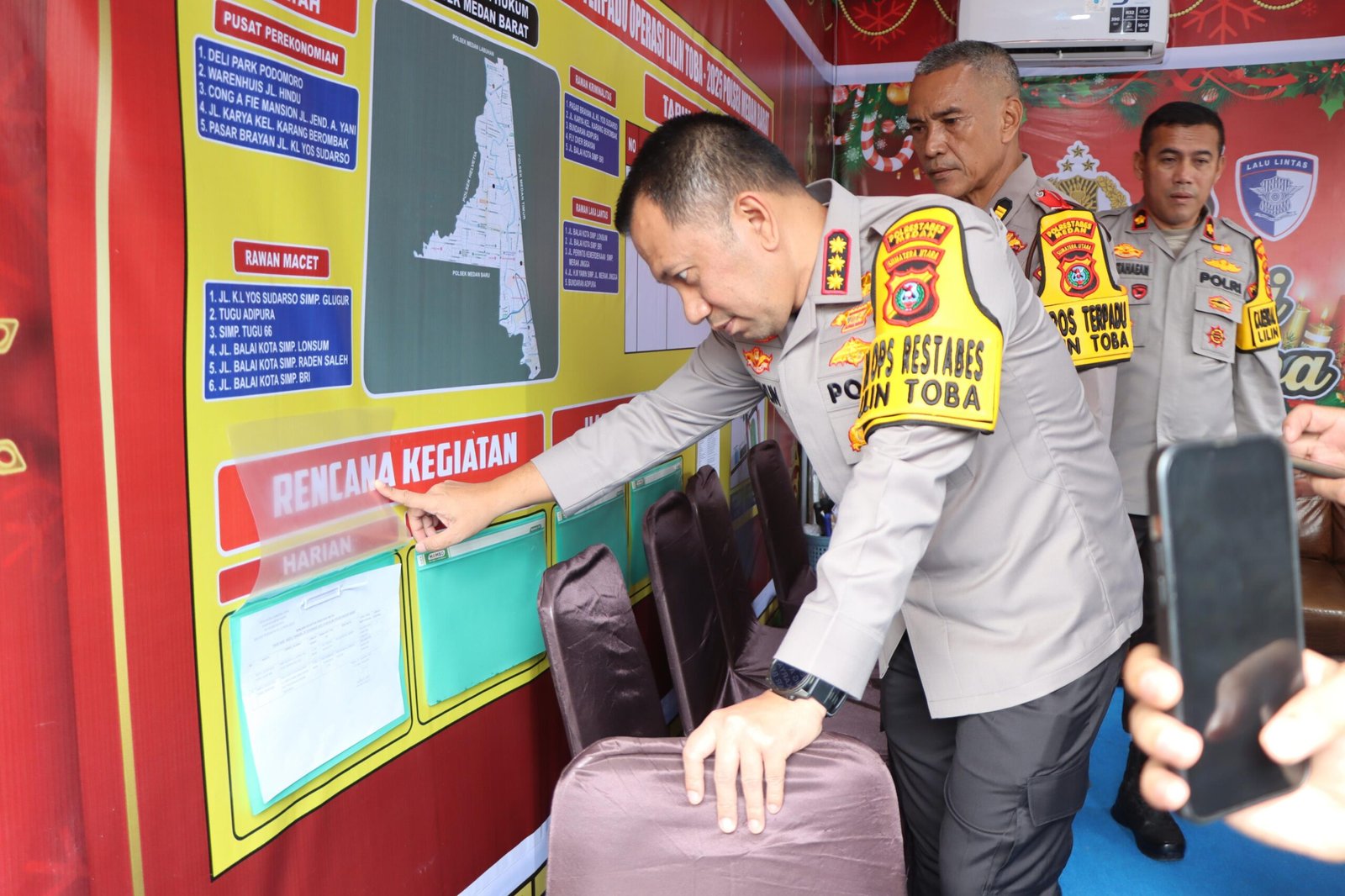 Pengamanan Nataru Dimulai, Kapolrestabes Medan Tinjau Pos Terpadu di Jantung Kota