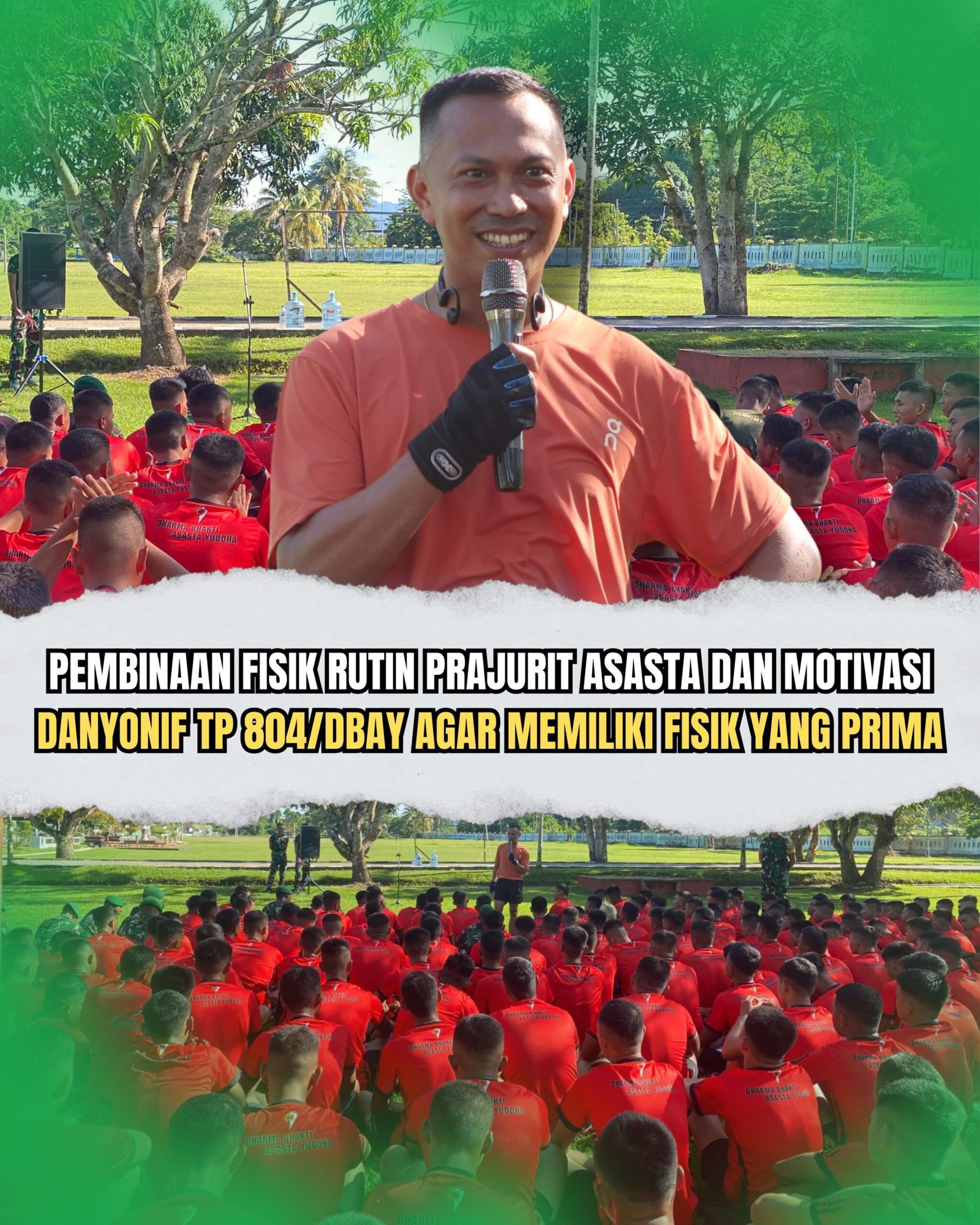 Danyonif TP 804/DBAY Dorong Kesiapan Operasional Lewat Pembinaan Fisik Prajurit
