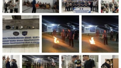 Razia Mendadak Malam Hari, Lapas Kelas IIA Binjai Sikat Barang Terlarang dari Blok Hunian WBP