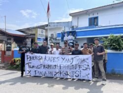 Dugaan Korupsi Dana Desa Memanas, Massa Geruduk Kantor Desa Tanjung Gusta