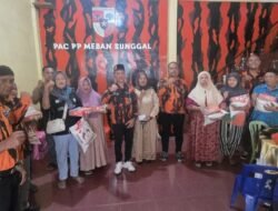 Pemuda Pancasila Medan Sunggal Tak Pernah Lelah Berbagi, Ratusan Warga Kembali Terima Takjil dan Sembako di Ramadhan 1447 H