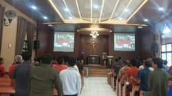 Ibadah Jumat Agung Secara Virtual, Warga Binaan Lapas Kelas I Medan Ikuti Ibadah dengan Khidmat