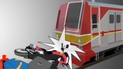 Tragis!!!… Driver Ojol Tewas Tertabrak Kereta Api di Perlintasan Tanpa Palang