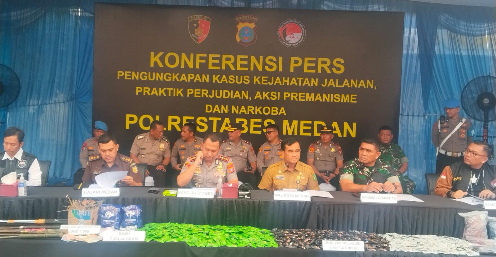Digempur Habis!!!.. 15 Sarang Narkoba Digerebek, Polrestabes Medan Amankan 148 Tersangka