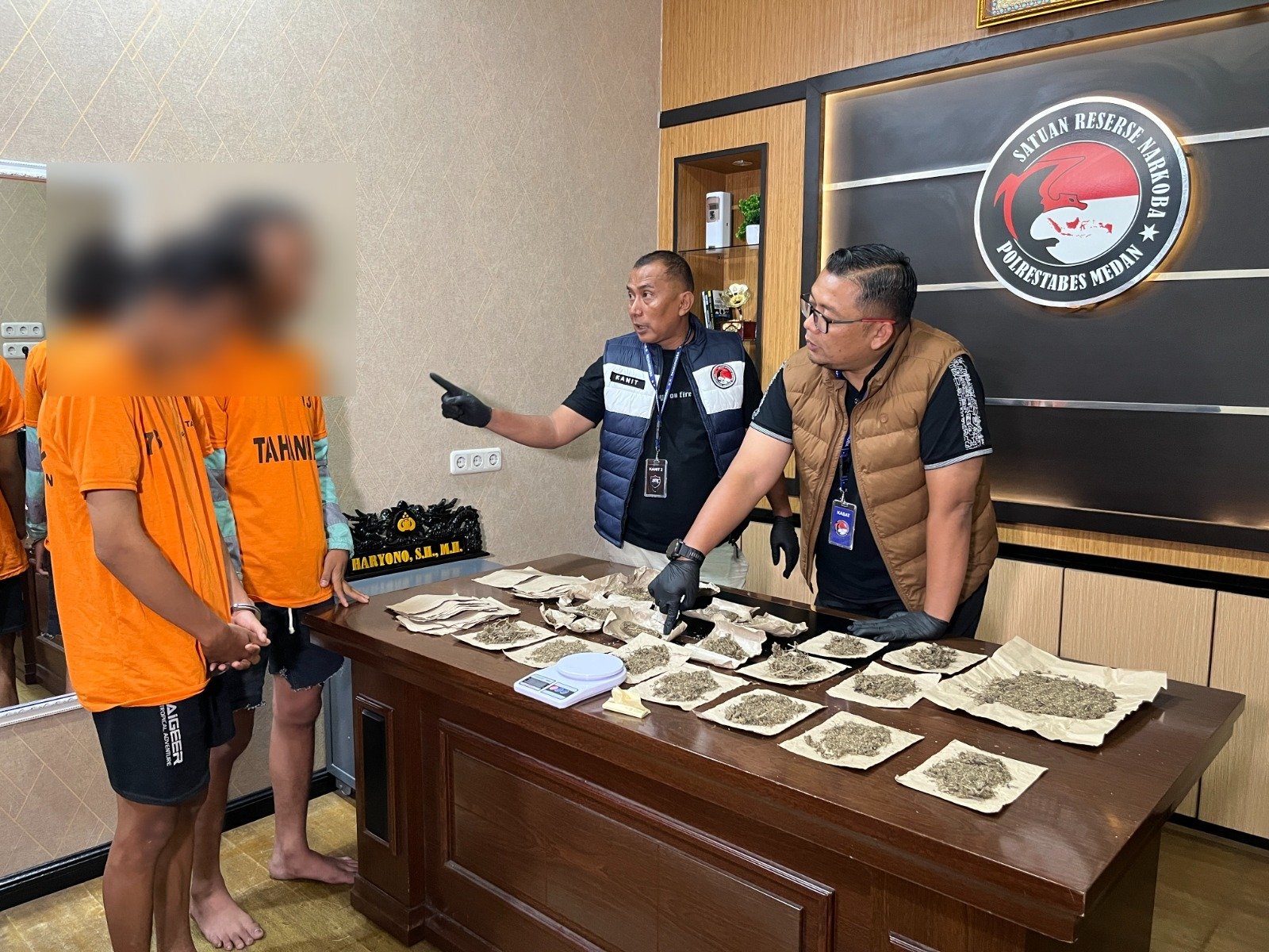 Terbongkar!!!.. Dua Mahasiswa Pengedar Ganja di Medan Diciduk, Polisi Sita 260 Gram Barang Bukti 