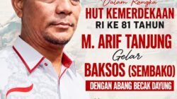 ‎Sambut HUT ke-81 RI, M. Arif Tanjung Gelar Baksos dan Konvoi Bersama Puluhan Abang Becak di Medan