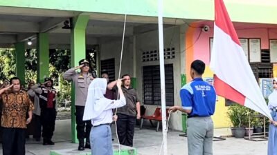 Kanit Samapta Polsek Sunggal Jadi Pembina Upacara Di Yaspend Mulia, Menolak Aksi Gank Motor, Tawuran Dan Penyalahgunaan Narkoba