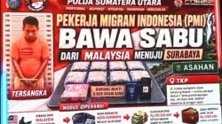 ‎PMI Asal Jawa Timur Ditangkap Bawa 8 Kg Sabu dari Malaysia ‎
