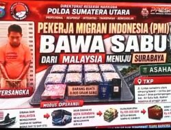 ‎PMI Asal Jawa Timur Ditangkap Bawa 8 Kg Sabu dari Malaysia ‎