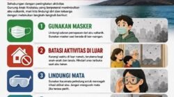 Waspada Abu Vulkanik Anak Krakatau, Dinkes Lebak: Gunakan Masker dan Batasi Aktivitas di Luar Ruangan