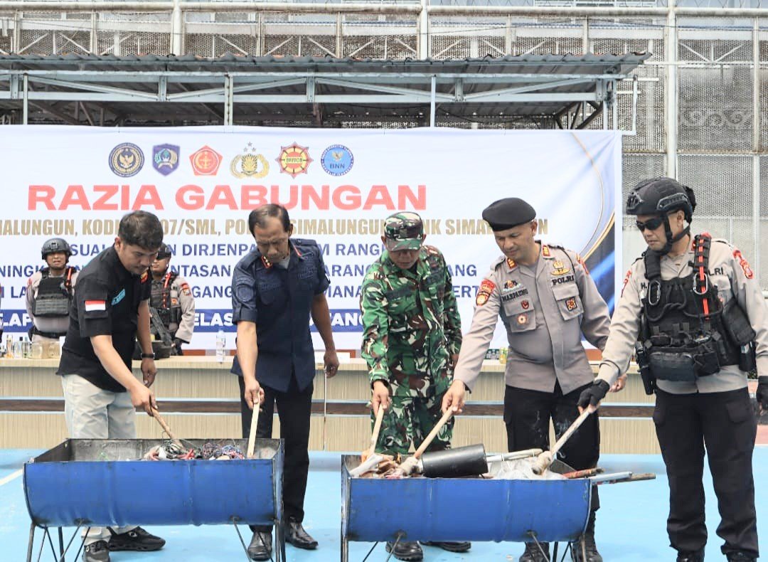 Razia Gabungan Lapas Narkotika Pematangsiantar: 100 WBP Negatif Narkoba, Barang Terlarang Disita