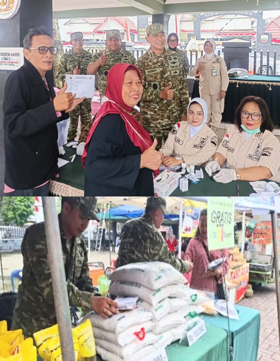 HUT ke-81 TNI, Kodam I/BB Hadirkan Bazar Murah, Cek Kesehatan Gratis hingga 5.000 Paket Sembako ‎